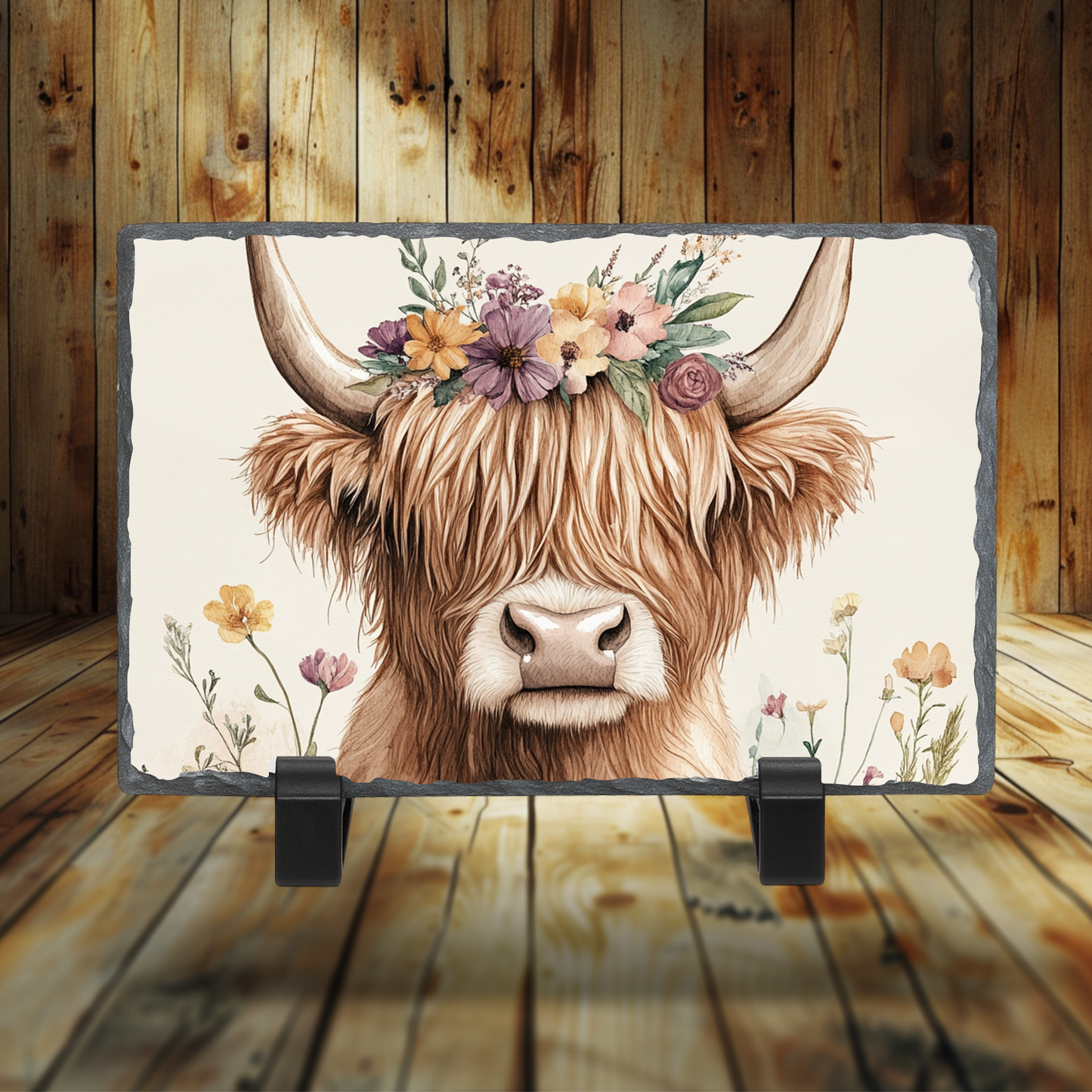 Highland Cow_Purple Flower