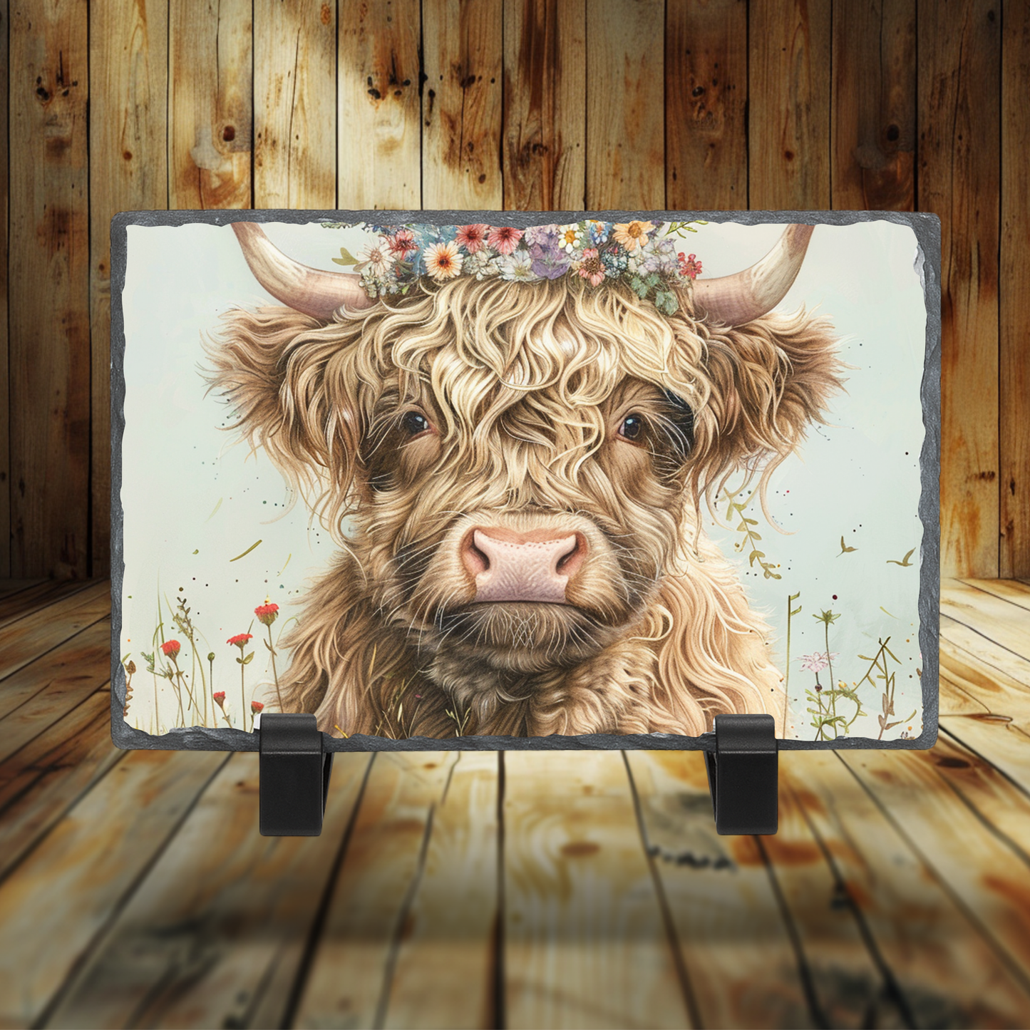 Highland Cow_Yellow Flower