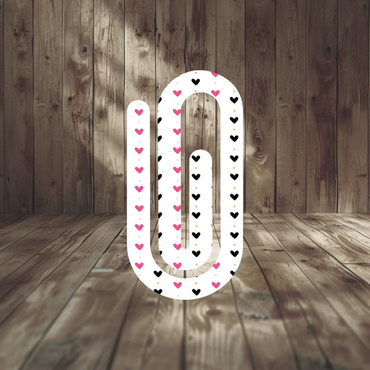 White_Pink & Black Hearts
