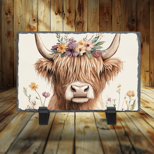 Highland Cow_Purple Flower